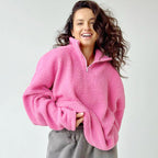 Knitted Lamb Fleece Pullover Sweater | Streetwear