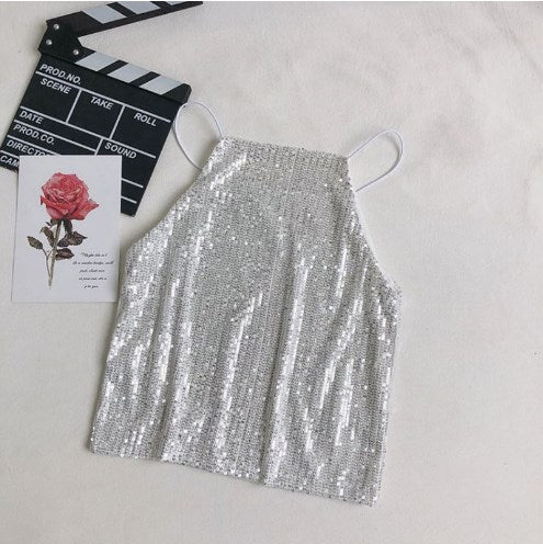 2019 Summer Women's Sequin Neck Top and Dress