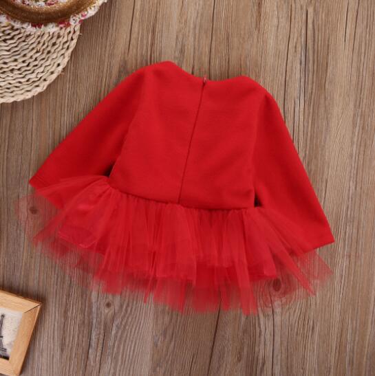 New Autumn Infant Christmas Dress with Long Sleeves