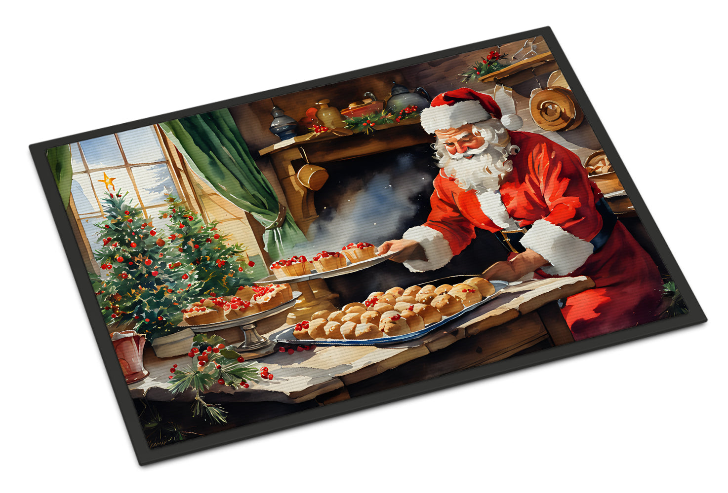 Cookies with Santa Claus Doormat