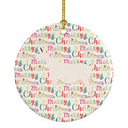 Saanen Goat Christmas Ceramic Ornament