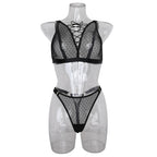 Lace Backless Lingerie Set with No Steel Ring