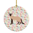 Colorpoint Longhair Cat Christmas Ceramic Ornament