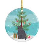 British Shorthair Cat Christmas Ceramic Ornament