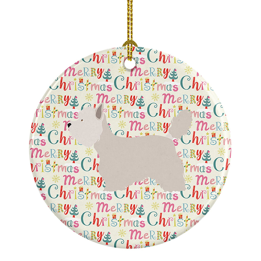 Westie Merry Christmas Ceramic Ornament