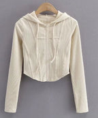 Hooded Cardigan Top Jacket