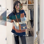 2023 Autumn Winter Women's Loose Fit Striped Sweater