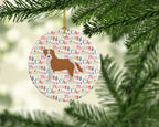 Kromfohrlander Merry Christmas Ceramic Ornament