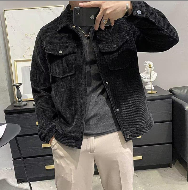 Men's Winter Cipher Jacket with Short Collar (One Piece)