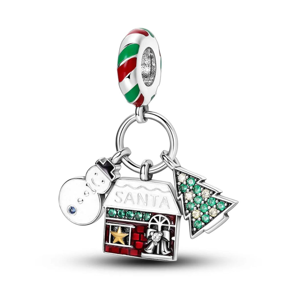 Christmas Theme Pendant Copper Plating Silver