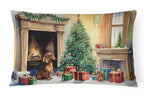 Dachshund Christmas Throw Pillow