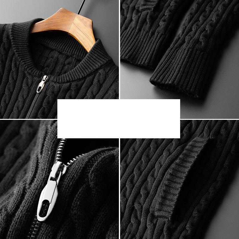 Men's Plus Size Striped Knitted Cardigan Jacket M-4XL