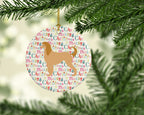Afghan Hound Merry Christmas Ceramic Ornament