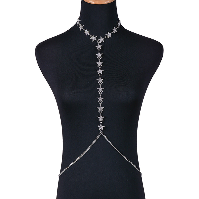 Star Body Chain, Bikini Chain, Body Jewelry