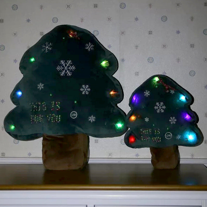 Plush Toy, Glowing Christmas Tree, Throw Pillow