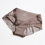 Luxury Pearl Lace Panties, Seamless Women's Briefs