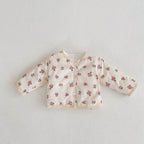 Thickened Long Sleeve Cotton Coat for Kids with Lace