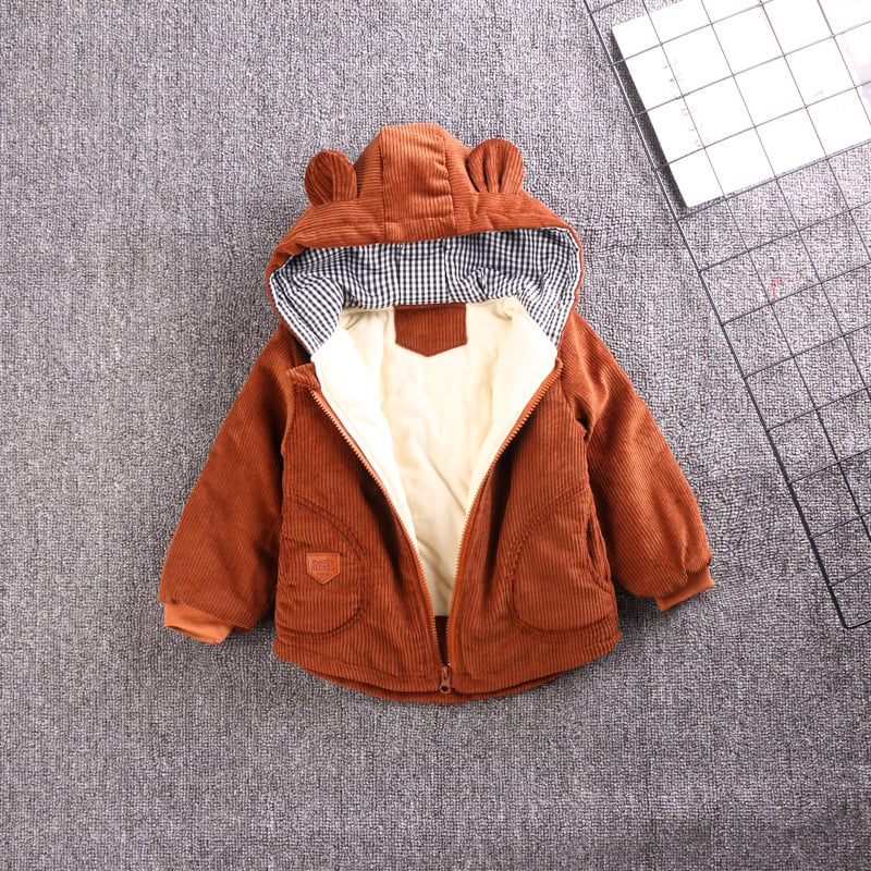 Cotton Quilted Jacket for Baby Girls (Plus Fleece)
