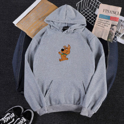 Printed Versatile Loose Thin Casual Hooded Sweater