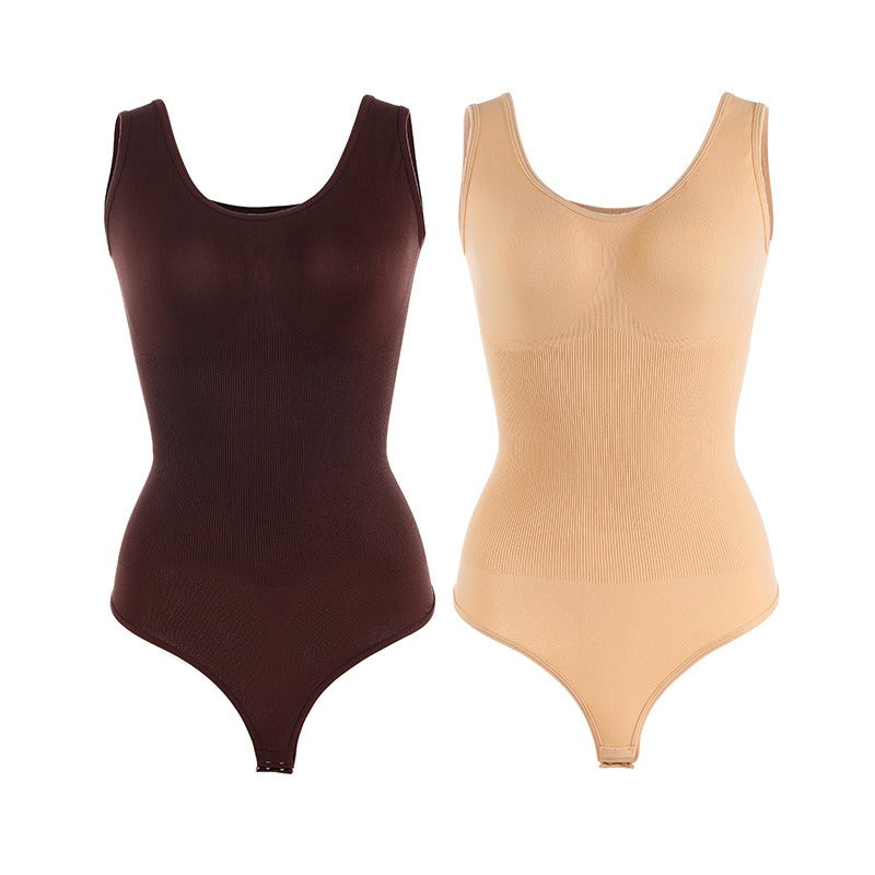 Plus Size Seamless One-piece Corset T-shaped Belly Pants