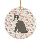 Brazilian Shorthair Cat Christmas Ceramic Ornament