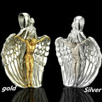 Angel and Christ Pendant Necklace