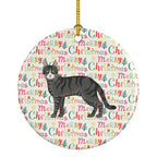 Tricolour Aegean Cat Christmas Ceramic Ornament
