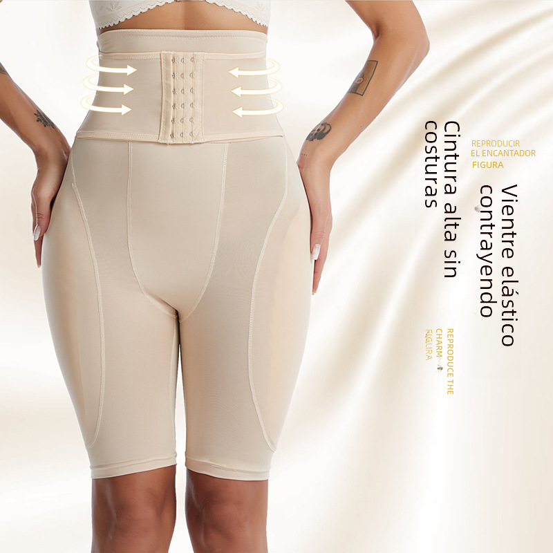 High-Waisted Body Shaping Panties with Butt Pads