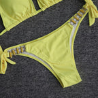 Metal Chain Bikini with Strap Design