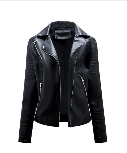 Women's Leather Motorcycle Jacket (One Piece)