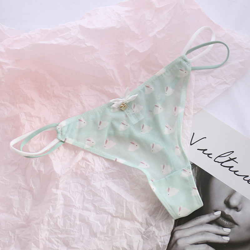 Translucent Strawberry Cherry Low Waist Women's Panties