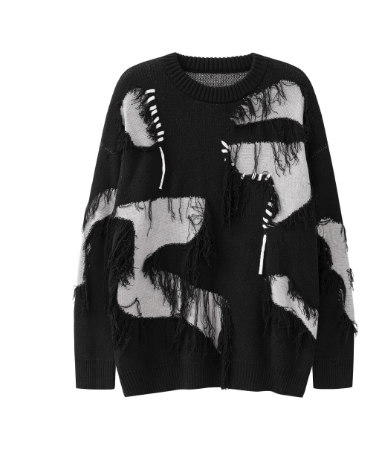 Original Retro Dark Knitted Lazy Sweater