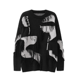 Original Retro Dark Knitted Lazy Sweater