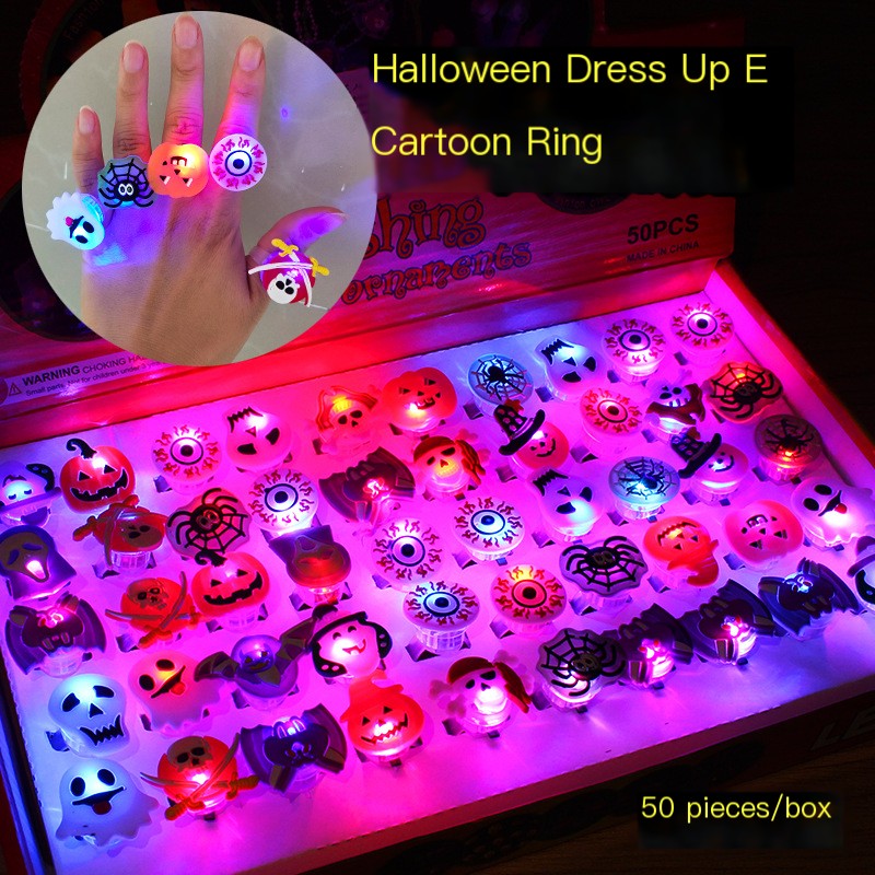 LED Glowing Pumpkin Ring for Halloween and Christmas