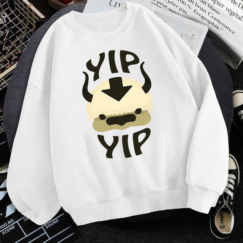 Cute Women's Fleece Sweater with Round Neck Design