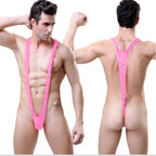 Men's Leopard Sling Thong Bodysuit