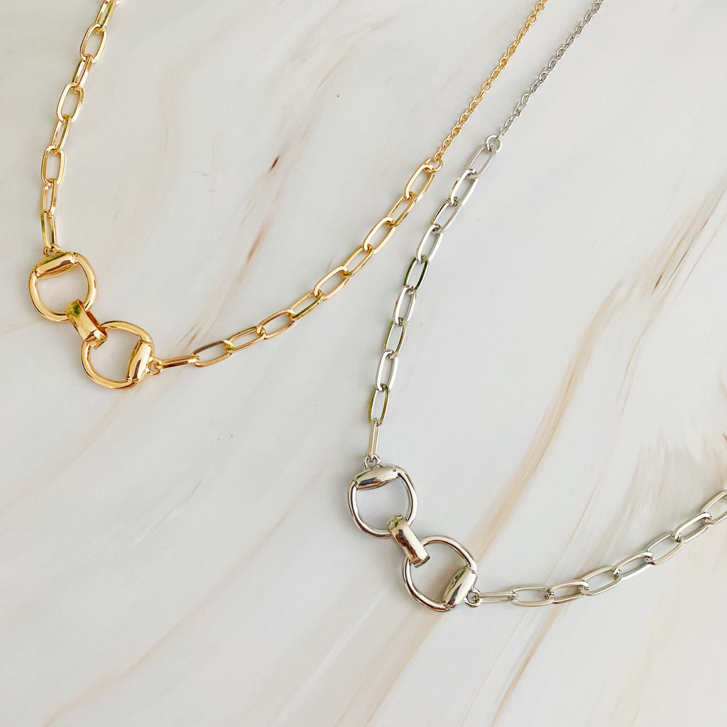 Equestrian Horsebit Chain Necklace