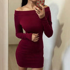 New Spring Sexy Off-Shoulder Bodycon Dress