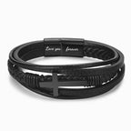 Men's Fashion Bracelet in Stainless Steel Cross Design