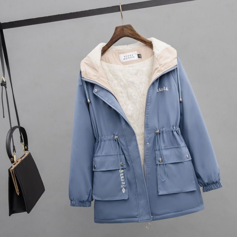 Thickened Velvet Padded Coat for Women