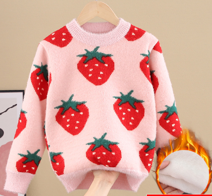 Children's Leopard-Print Mink Wool Sweater