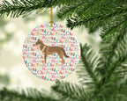 Czechoslovakian Wolfdog Merry Christmas Ceramic Ornament