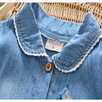 Girls' Denim Dungaree Dress for Spring & Summer