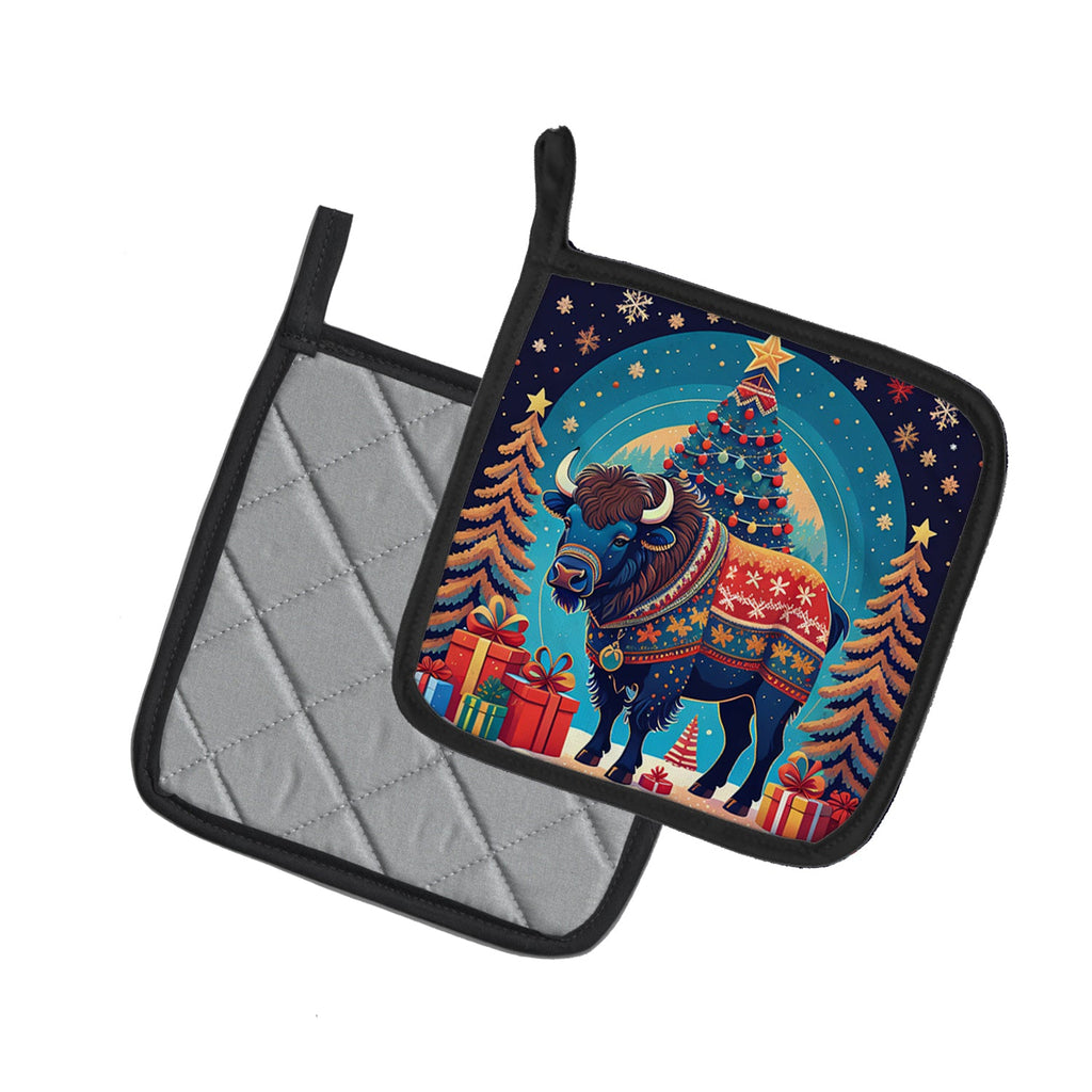 Buffalo Christmas Pair of Pot Holders