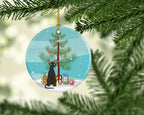 Devon Rex Cat Christmas Ceramic Ornament