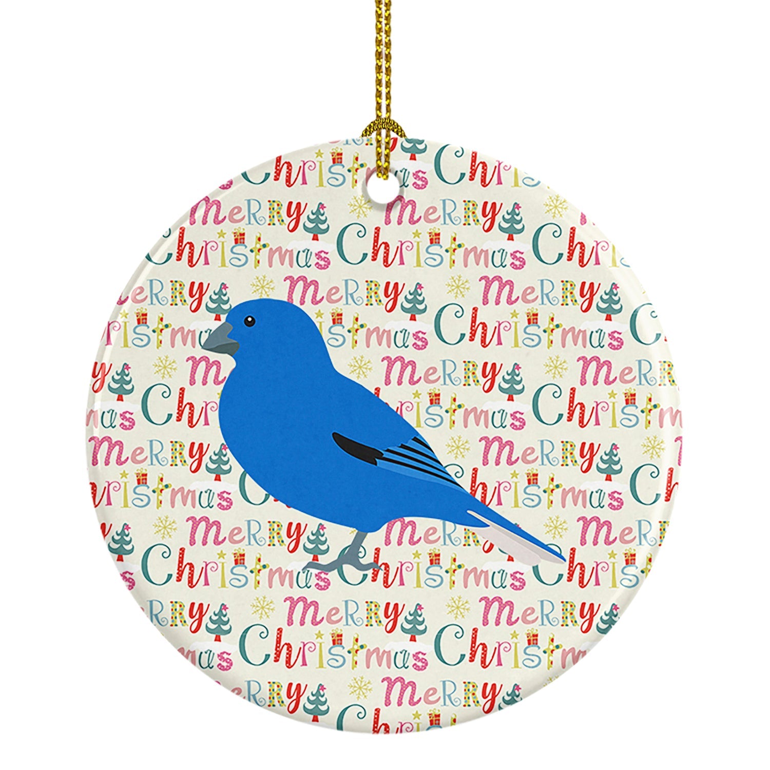 Bunting Christmas Ceramic Ornament