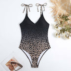 Leopard Print Sheer Beach Sarong Cover-Up