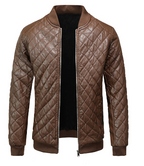 Faux Leather Stitched Motorcycle Jacket