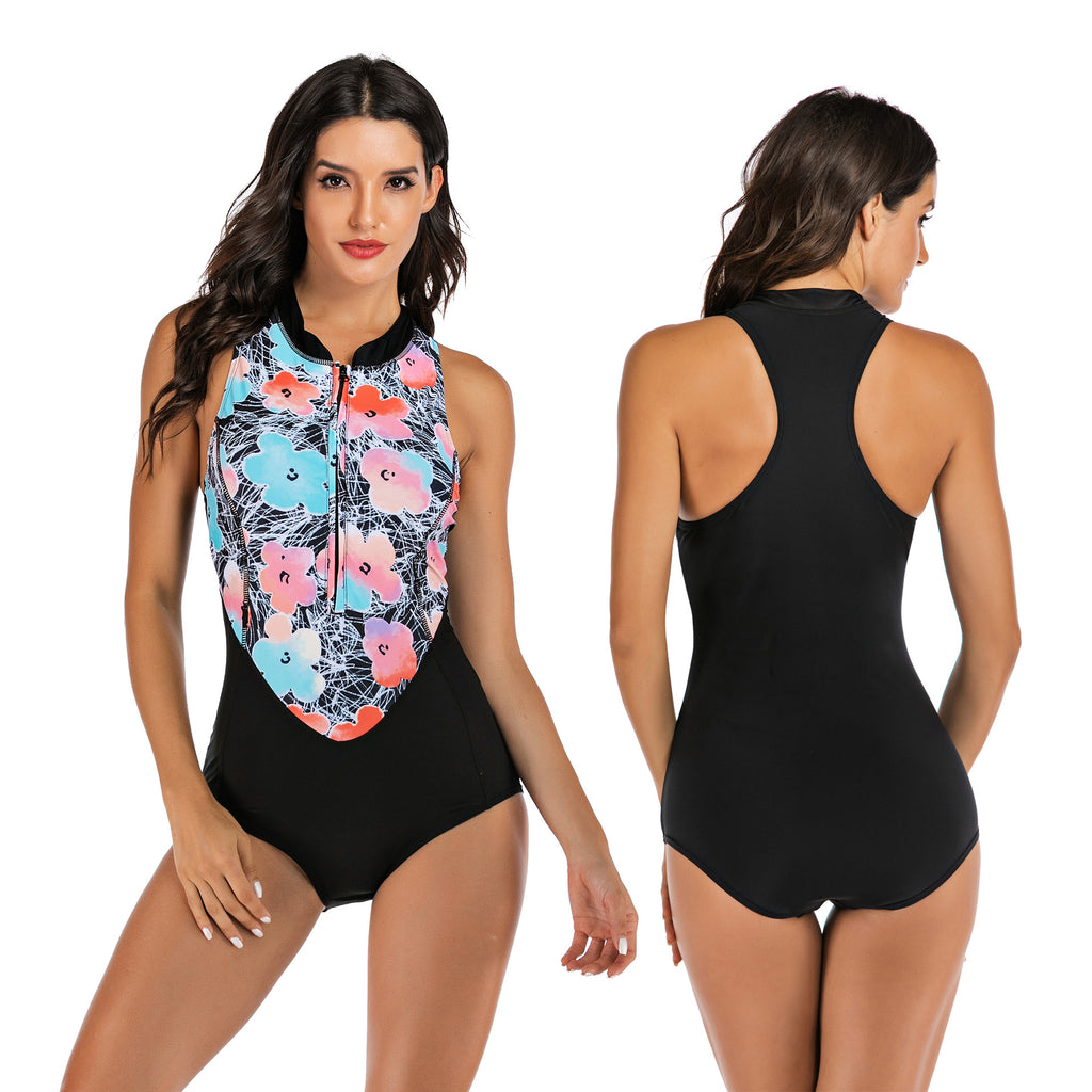 Onihua Sleeveless One-Piece Surfing Swimsuit