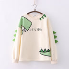 Thick Fleece-lined Crew Neck Pullover Sweatshirt | Streetwear